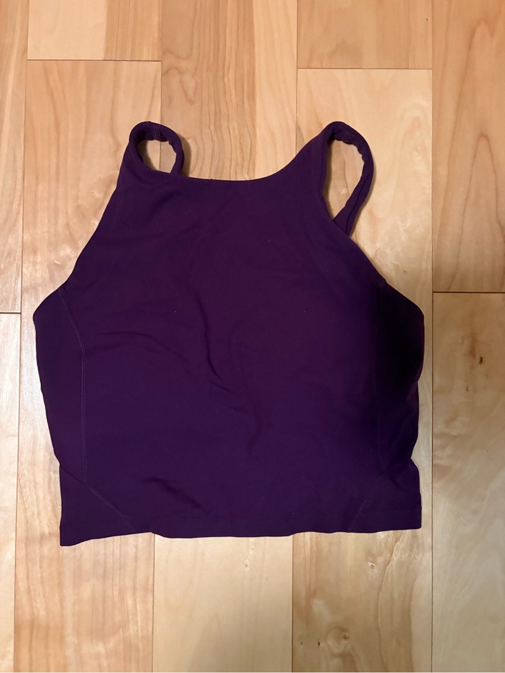 lululemon athletica Plum Purple Scoop-Neck Sports Bra Crop - Picture 2 of 3